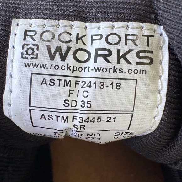 Rockport Works “Pulse Tech” Size 9.5 Wide Women Black Comp toe Sneaker - Picture 8 of 13